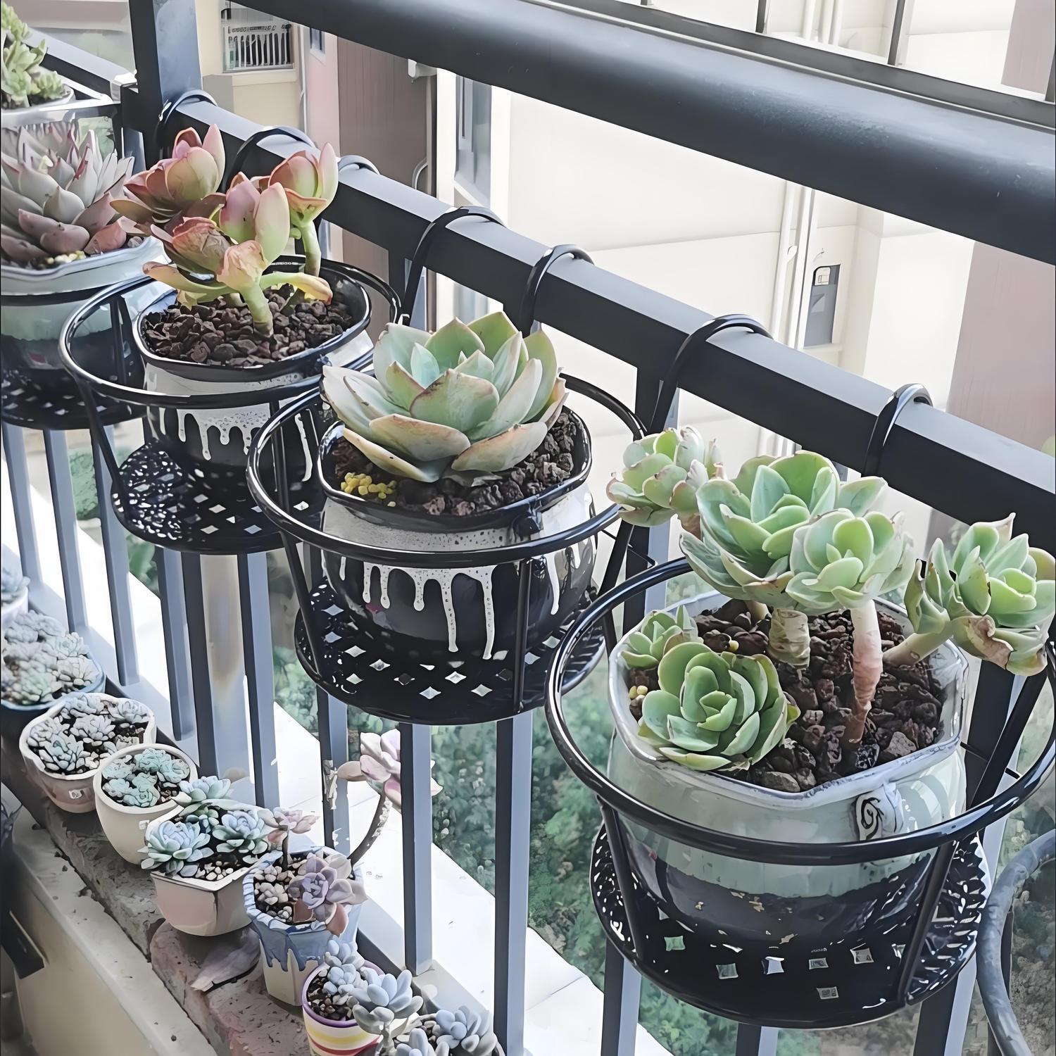 Spider Plant Hanging - Ferforje Balkon Asma Çiçek Sepeti/Bitki Standı