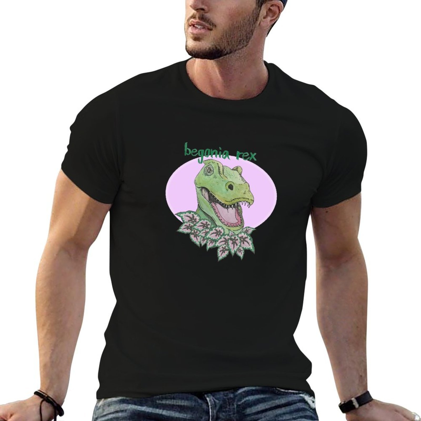 T rex begonya (pembe) T-Shirt  - Begonia Rex incelemesi ve fiyatı