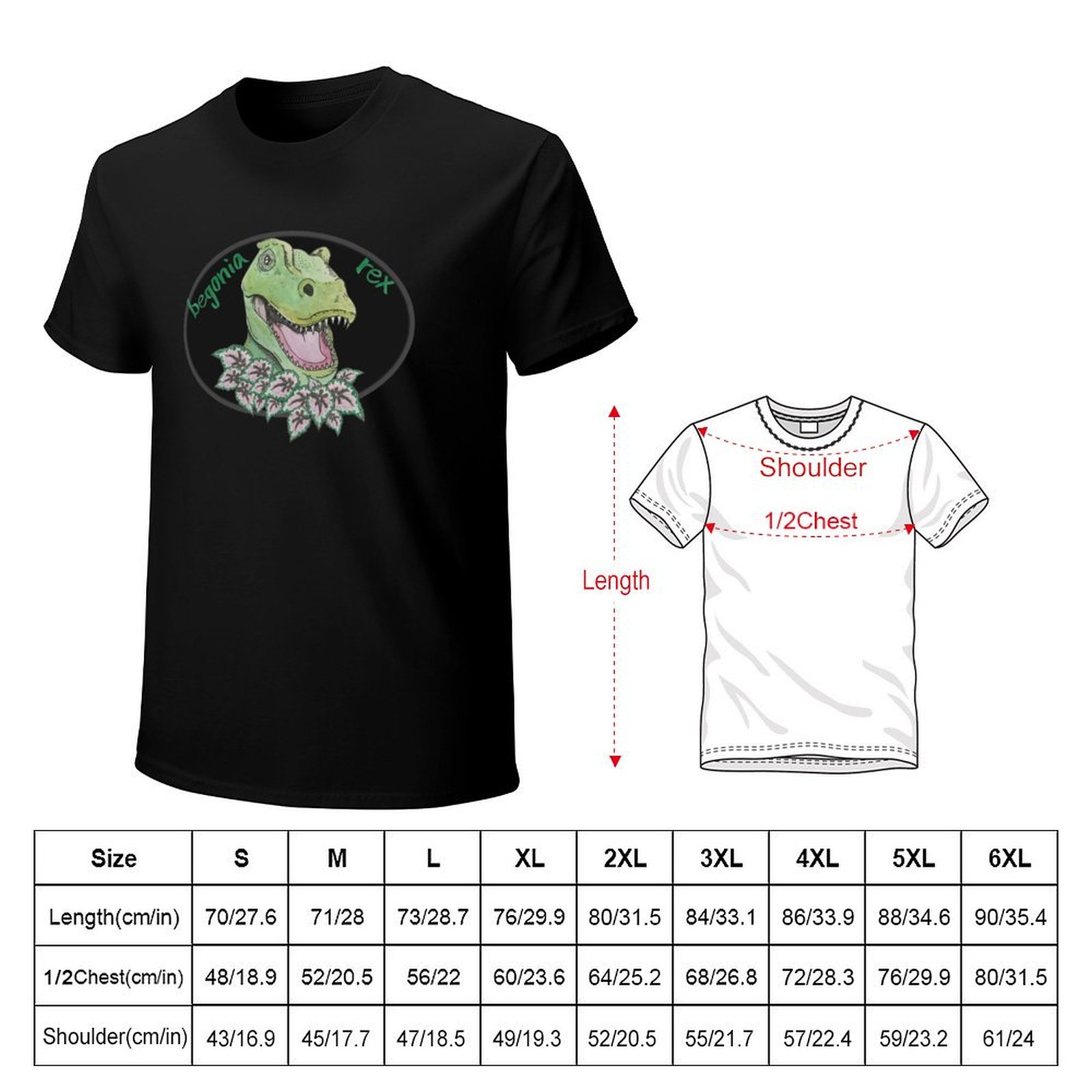 T rex begonya baskılı tişört e - Begonia Rex incelemesi ve fiyatı
